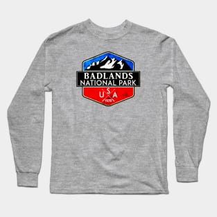 BADLANDS NATIONAL PARK SOUTH DAKOTA USA MOUNTAINS HIKING CAMPING HIKE CAMP HUNTING Long Sleeve T-Shirt